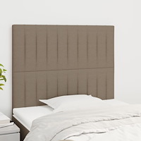 vidaXL Sänggavel taupe 80x5x118/128 cm tyg