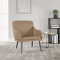 vidaXL Fåtölj cappuccino 63x76x80 cm konstläder