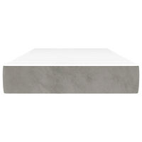 vidaXL Pocketresårmadrass ljusgrå 90x190x20 cm sammet