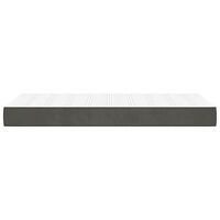 vidaXL Pocketresårmadrass mörkgrå 100x200x20 cm sammet