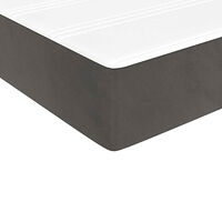 vidaXL Pocketresårmadrass mörkgrå 100x200x20 cm sammet