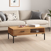 vidaXL Soffbord 90x50x35 cm massiv furu