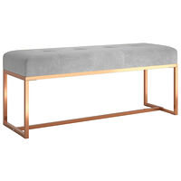 vidaXL Bänk grå 110x36x45 cm sammet