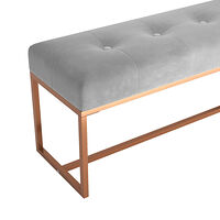 vidaXL Bänk grå 110x36x45 cm sammet