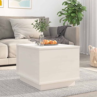 vidaXL Soffbord vit 40x50x35 cm massiv furu