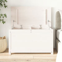 vidaXL Förvaringslåda vit 80x40x45,5 cm massiv furu