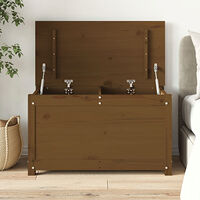 vidaXL Förvaringslåda honungsbrun 80x40x45,5 cm massiv furu