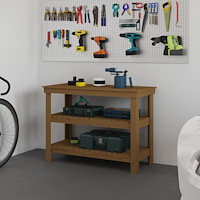 vidaXL Skobänk honungsbrun 110,5x50x80 cm massiv furu