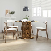vidaXL Matbord rökfärgad ek 80x80x75 cm konstruerat trä