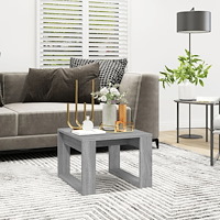 vidaXL Sidobord grå sonoma 50x50x35 cm konstruerat trä