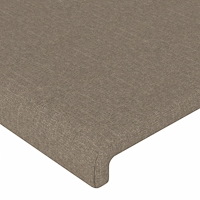 vidaXL Sänggavel LED taupe 93x16x118/128 cm tyg