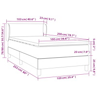 vidaXL Ramsäng med madrass blå 100x200 cm tyg