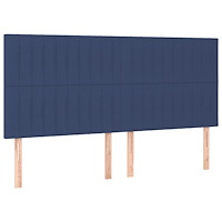 vidaXL Ramsäng med madrass blå 180x200 cm tyg