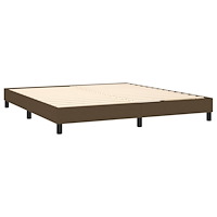 vidaXL Ramsäng med madrass mörkbrun 160x200 cm tyg