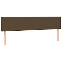 vidaXL Ramsäng med madrass mörkbrun 160x200 cm tyg