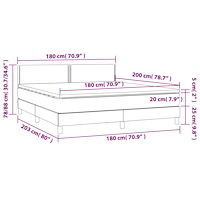 vidaXL Ramsäng med madrass blå 180x200 cm tyg