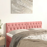 vidaXL Huvudgavlar 2 st rosa 72x7x78/88 cm sammet