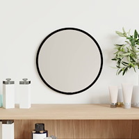 vidaXL Väggspegel svart Ø 20 cm rund