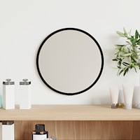 vidaXL Väggspegel svart Ø 20 cm rund