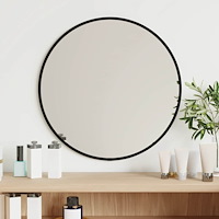 vidaXL Väggspegel svart Ø 40 cm rund