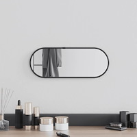 vidaXL Väggspegel svart 40x15 cm oval