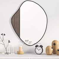 vidaXL Väggspegel svart 60x50 cm