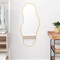 vidaXL Väggspegel guld 100x45 cm