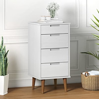 vidaXL Byrå MOLDE vit 40x35x82 cm massiv furu