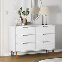 vidaXL Byrå MOLDE vit 113x40x80 cm massiv furu
