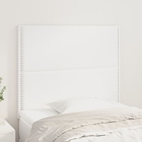 vidaXL Sänggavel vit 80x5x118/128 cm konstläder