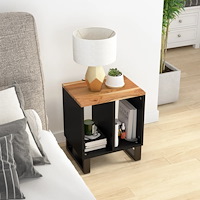 vidaXL Sidobord 40x31x46 cm massivt akaciaträ och konstruerat trä