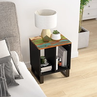 vidaXL Sidobord 40x31x46 cm massivt återvunnet och konstruerat trä