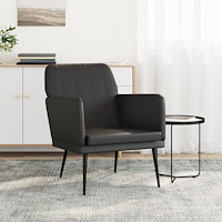 vidaXL Fåtölj svart 61x78x80 cm konstläder