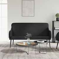 vidaXL Bänk svart 110x76x80 cm konstläder