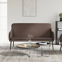 vidaXL Bänk brun 110x76x80 cm konstläder