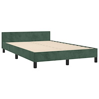 vidaXL Sängram utan madrass mörkgrön 120x200 cm sammet