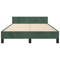 vidaXL Sängram utan madrass mörkgrön 120x200 cm sammet