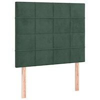 vidaXL Sängram utan madrass mörkgrön 120x200 cm sammet