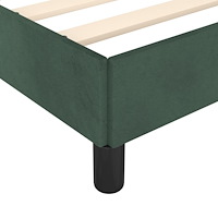 vidaXL Sängram utan madrass mörkgrön 120x200 cm sammet