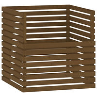 vidaXL Kompostlåda honungsbrun 100x100x102 cm massiv furu