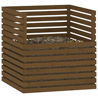 vidaXL Kompostlåda honungsbrun 100x100x102 cm massiv furu
