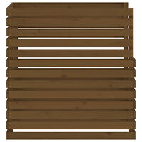 vidaXL Kompostlåda honungsbrun 100x100x102 cm massiv furu
