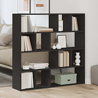 vidaXL Bokhylla/rumsavdelare svart 105x24x102 cm