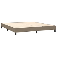 vidaXL Ramsäng med madrass taupe 160x200 cm tyg