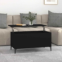 vidaXL Soffbord svart 90x44,5x45 cm konstruerat trä