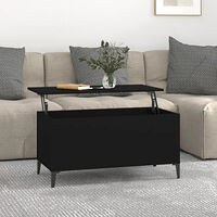 vidaXL Soffbord svart 90x44,5x45 cm konstruerat trä