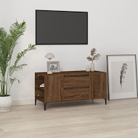 vidaXL Tv-bänk brun ek 102x44,5x50 cm konstruerat trä