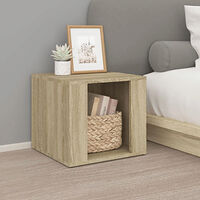 vidaXL Sängbord sonoma-ek 41x40x36 cm konstruerat trä