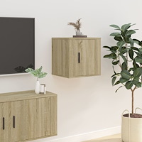 vidaXL Väggmonterad tv-bänk sonoma-ek 40x34,5x40 cm