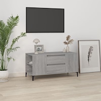 vidaXL Tv-bänk grå sonoma 102x44,5x50 cm konstruerat trä